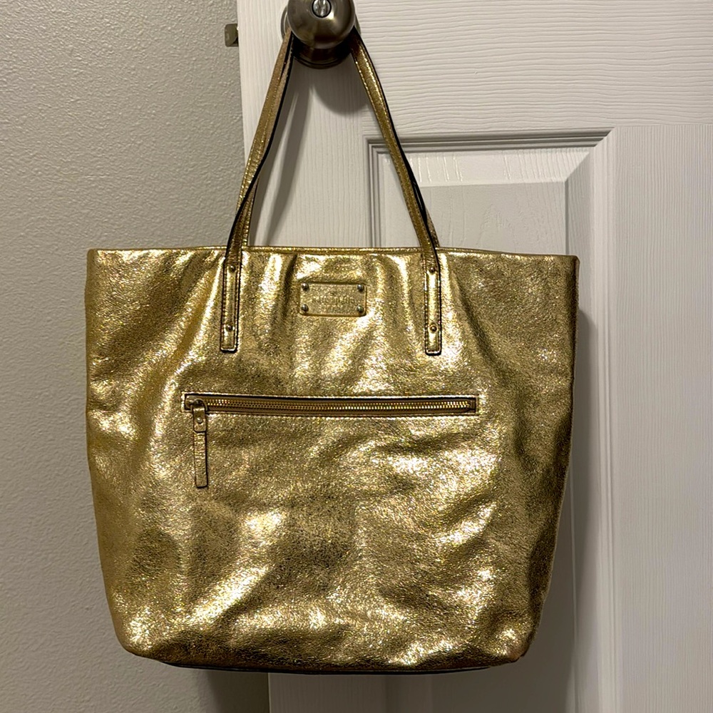 Kate Spade Gold Metallic Tote